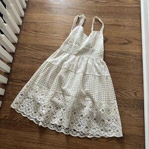 AllSaints Elegant White Lace Dress